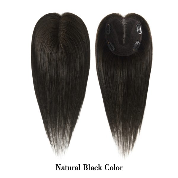 Blonde Hair Topper Natural Human HairPieces Clips Ins Extension Large Swiss Lace Human Hair Topper For Women Dazzeal Lace Topper