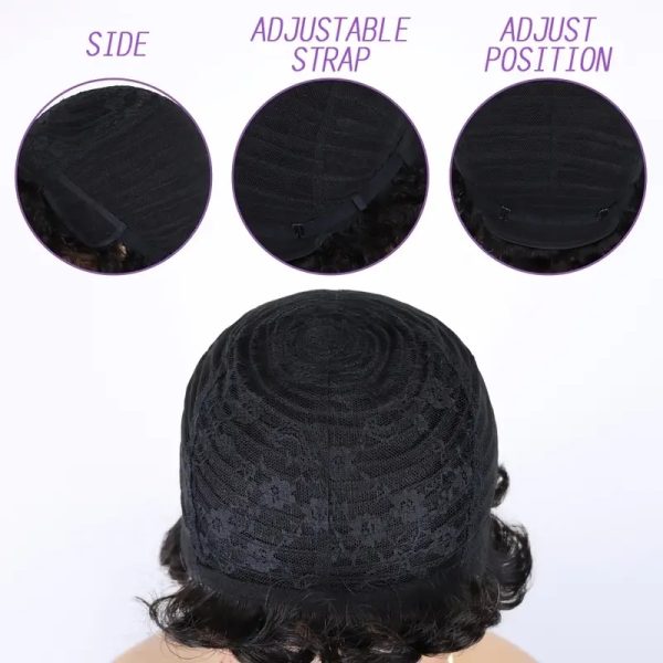 Sf46021136e904e788b7e910ee8a85a6bS Pixie Cut Wig Human Hair Short Wigs for Women Blonde 1b/30 Natural Hair Pixie Wig with Bang Full Machine Made Wig