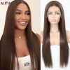 Medical Wigs For Women Remy Human Hair HD Swiss Lace Front Wig Straight Brown Human Hair Wigs For Women Daily Use Glueless Wig